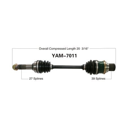 Wide Open OE Replacement CV Axle for YAM REAR YFM350 GRIZ/IRS/YFMFKODIA YAM-7011